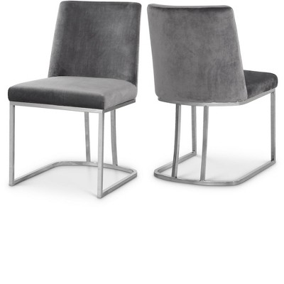 Meridian Furniture,Heidi Velvet Dining Chair, Set of 2
