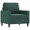 vidaXL Sofa Set with Cushions Couch Armchair for Living Room 3 Piece Velvet - 3 of 4