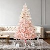 TopComfy Christmas Tree Stands Artificial Christmas Tree with Realistic Branches Christmas Interior Decor for Living Room, Pink, 41.37"*9.46"*10.24" - 2 of 4