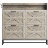 TIRAMISUBEST Grey Shoe Cabinet with Large Storage Capacity - Entryway, Hallway & Closet Organizer for Shoes, Hats & Accessories - 3 of 4