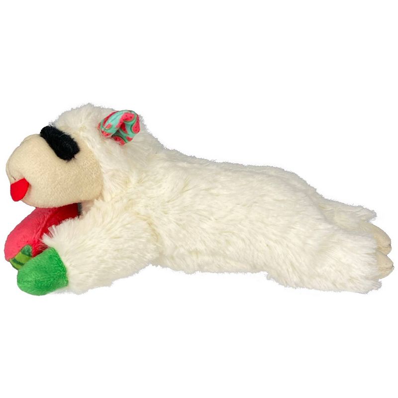 Multipet 8&#34; Lamb Chop with Watermelon Interactive Plush Dog Toy, 3 of 6
