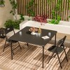 Decksplore 5 Piece Folding Table and Chairs Set Black Portable Banquet Ensemble - 4 of 4