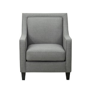 Harris Upholstered Chair with Piping Dark Gray - John Boyd Designs