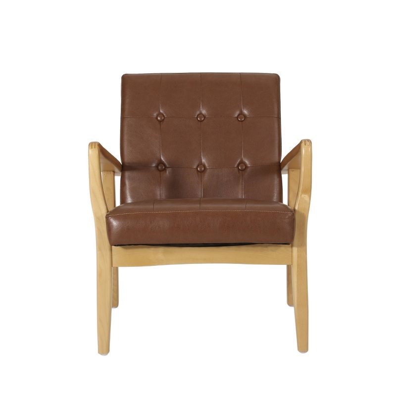 Marcola Mid Century Modern Upholstered Wood Framed Club Chair - Christopher Knight Home, 1 of 14