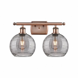 Athens Deco Swirl - 2 Light Bath Vanity In Industrial Style-11.25 Inches Tall and 18 Inches Wide - 1 of 1