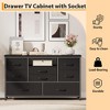 TV Stand for Bedroom,TV Media Console Table with 8 Drawers and Open Shelves for Living Room, Hallway - 4 of 4
