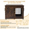 Wooden Dog Crate Table with Tray, Dog House Kennel & Side End Table Cage - 2 of 4