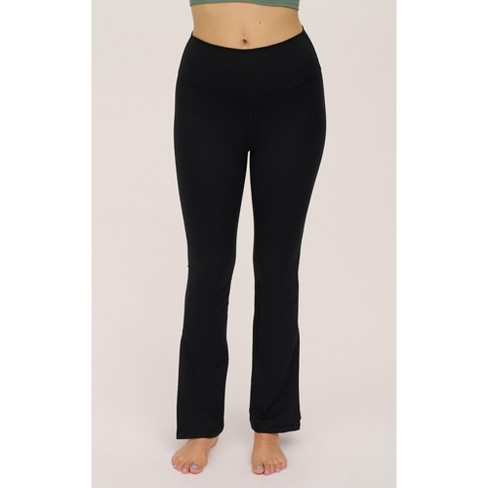90 Degree By Reflex Nude Tech All Day Flare Pants In Black