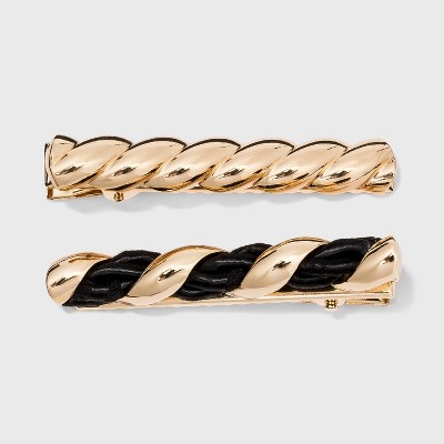 SUGARFIX by BaubleBar Croissant Hair Clip Set - Black