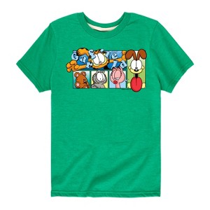 Boys' - Garfield - Character Grid Short Sleeve Graphic T-Shirt - 1 of 4
