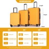 3 Piece Expandable Luggage Set,Hardshell Luggage Sets with Spinner Wheels & TSA Lock,Lightweight Carry on Suitcase Lavender - 2 of 4