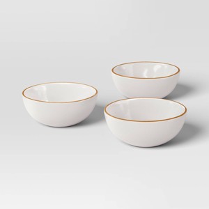 6.5 fl oz 3pk Stoneware Mini Dinner Bowl Set - Threshold™ - 1 of 4