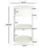 Christopher Knight Home Alaric Modern 3-Tier Round Side Table with Sliding Door - 3 of 4