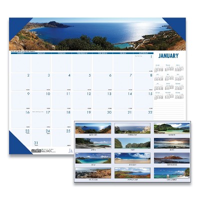 House of Doolittle Recy Coastlines Photographic Monthly Desk Pad Calendar 18.5x13 2022 1786