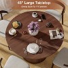 Hommpa 48" Round Dining Table with Storage - Adjustable 3-Level Shelf, Modern Farmhouse, Seats 4-6 - 3 of 4