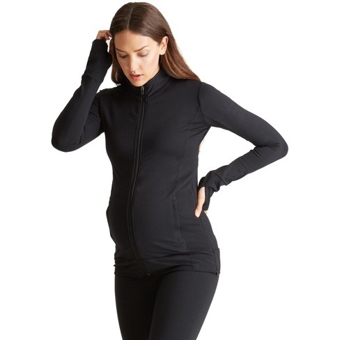 90 Degree By Reflex Interlink Ribbed Princess Seam Performance Jacket -  Black - Small