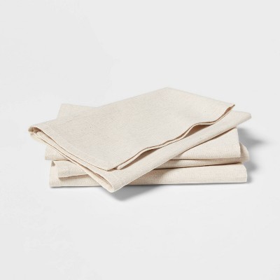 4pk Cotton and Linen Blend Napkins - Threshold&#8482;