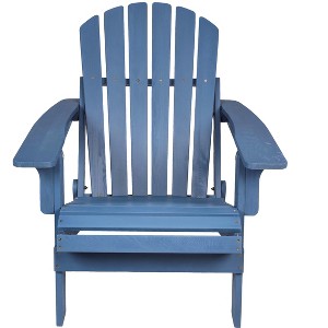 TiramisuBest Folding Chair,All-Weather Outdoor Chair with Armrests, Ergonomic Stackable Lounge Chair, Dark Green, 380 lbs Capacity - 1 of 4