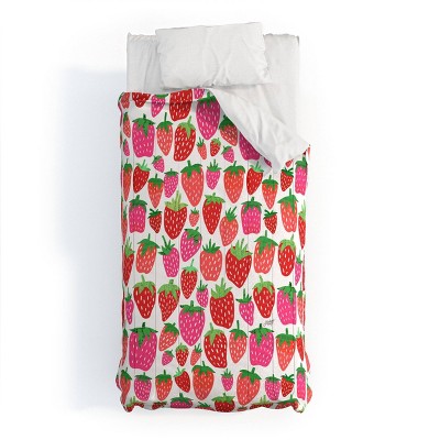 Deny Designs 2pc Twin/Twin XL Lindsey Kay Collective Strawberries Lindsey Kay Comforter and Sham Set