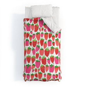Deny Designs 2pc Twin/Twin XL Lindsey Kay Collective Strawberries Lindsey Kay Comforter and Sham Set - 1 of 4
