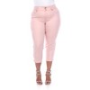 Women's Plus Size Capri Jeans - White Mark - 2 of 4