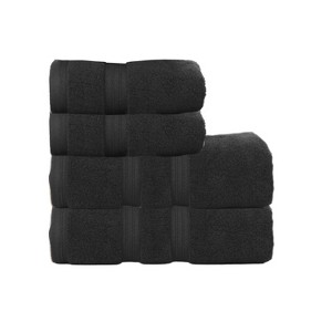 Home Weavers Elegance Essentials 550GSM 100% Cotton Zero Twist Super Absorbent Bath Towel Set - 1 of 4