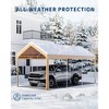 Extra Large Heavy Duty Carport – 8-Leg Portable Garage Shelter with All-Season Tarp for Car, Truck, SUV - 2 of 4