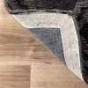 nuLOOM 3'x5' Hand Tufted Wilhelmina Area Rug Charcoal: Geometric Wool, Low Pile, Indoor, Canvas Backing - image 3 of 4