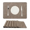 Unique Bargains Dining Heat Resistant Faux Leather PU Placemats 17 x 12 Inches 6 Pcs - 3 of 4