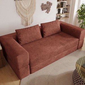 Sapphtopaz Convertible Couches for Living Room Upholstered Floor Sleeper Sofa Memory Foam Sofa Bed with 2 Pillows Sleeping Mattress for Bedroom - 1 of 4