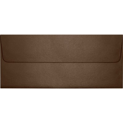 LUX 4 1/8" x 9 1/2" #10 80lbs. Square Flap Envelopes Bronze Metallic 50/Pack 5360-12-50