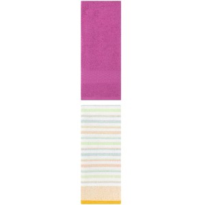 REGALWOVEN Striped Pattern Cotton Bathroom Hand Towel for Face Hair 13" x 30"/13" x 27" 2 Packs - 1 of 4