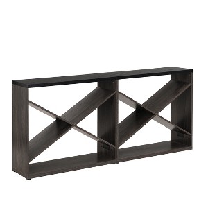VYNXARIA Console Tables - 70.87 Inch Farmhouse X-Shape Detachable Table, Black - 1 of 4