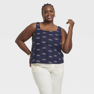 Women's Linen Tank Top - A New Day™