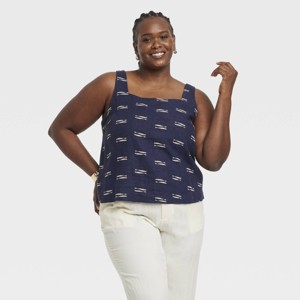 Women's Linen Tank Top - A New Day™ - 1 of 3