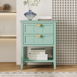 Bella Depot 2 Drawer Side Table,Dresser, End table,Suitable for bedroom, living room - 1 of 4