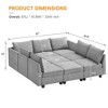 Soft Cover Beveled Edge Combination Sofa，Convertible Sectional Sofa Couch, - 3 of 4