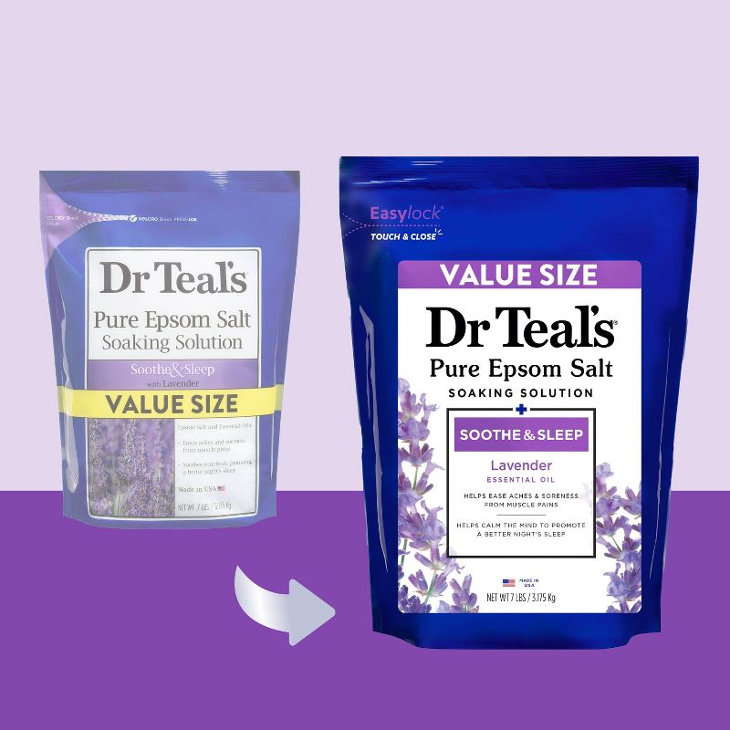 Dr Teal's Soothe & Sleep Lavender Pure Epsom Bath Salt, 2 of 11