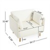 39" Modern Accent Chair, Upholstered Comfy Reading Armchair, Single Seat Sofa Chair With Pillow, Lounge Chair for Living Room Bedroom Balcony - 4 of 4