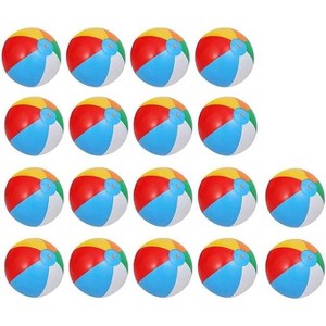 18 Pack Rainbow Beach Balls, Inflatable Pool Toys Swimming Pool Water Games, Beach Balls for Kids, Inflatable Ball for Summer Parties and Water Games - 1 of 4