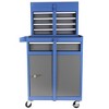 Rolling Tool Chest, 5 Drawers Tool Chest, Tool Box With Wheels, High Capacity Tool Chest Organizer Key Locking for Garage,Warehouse Blue and Grey - 4 of 4