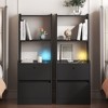 KTMBDW Nightstand End Table - Night Stand Bedside Table with Type-C Charging Station,2 Drawers Storage - Boho Night Stands for Bedroom - 2 of 4