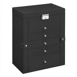 Large Accessory Organizer 6-Tier Mirror Jewelry Box - 1 of 4