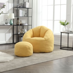 Kumasinova BeanBag Sofa with Ottoman,High-Density Foam Bean Bag Chairs for Adults,Comfy Chair with Padded Cushion,Bean Bag Chair for Living Room - 1 of 4