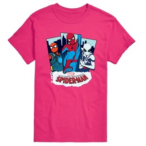 Men's - Marvel - Friendly Neighborhood Spider-Man Suits Short Sleeve Graphic T-Shirt - 1 of 4