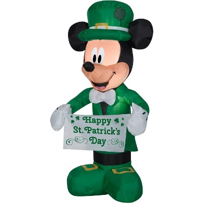 Gemmy Airblown Inflatable St. Patrick's Day Mickey Mouse, 3.5 ft Tall, green