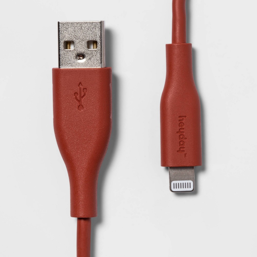 heyday 6' Lightning to USB-A Round Cable - Rose Pink