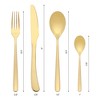 REGALWOVEN Stainless Steel  Mirror Polished Flatware Silverware Set with Serving Utensils 4 Piece - 2 of 4