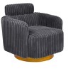 TiramisuBest Gray Luxe Velvet Swivel Chair - 4 of 4