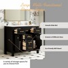 Okak Modern Freestanding Bathroom Vanity with Ceramic Sink,Solid Wood Bathroom Storage Cabinet with 2 Cabinets & 4 Drawers - 2 of 4